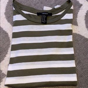 Short sleeve striped forever 21 shirt.